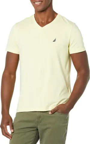 Nautica Men's Short Sleeve Solid Slim Fit V-Neck T-Shirt