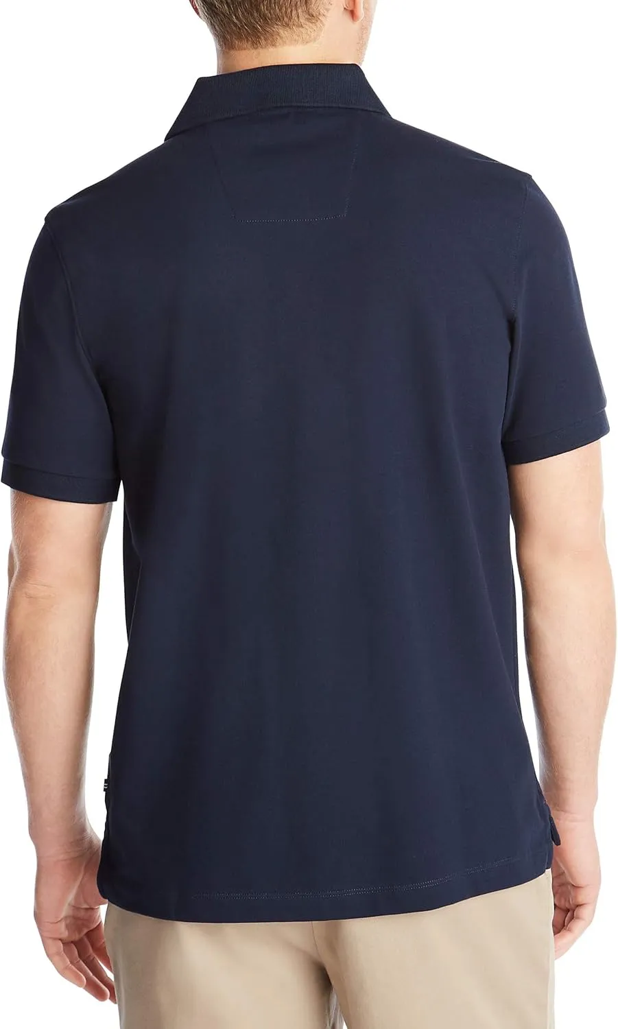 Nautica Men's Short Sleeve Solid Stretch Cotton Pique Polo Shirt