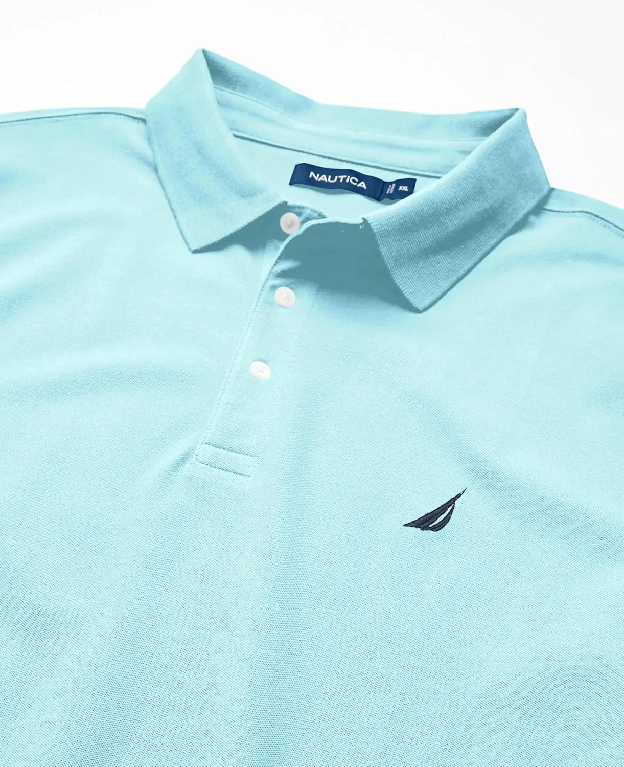 Nautica Men's Short Sleeve Solid Stretch Cotton Pique Polo Shirt