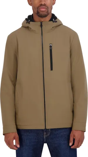 Nautica Men's Transitional Sherpa Lined Hooded Jacket