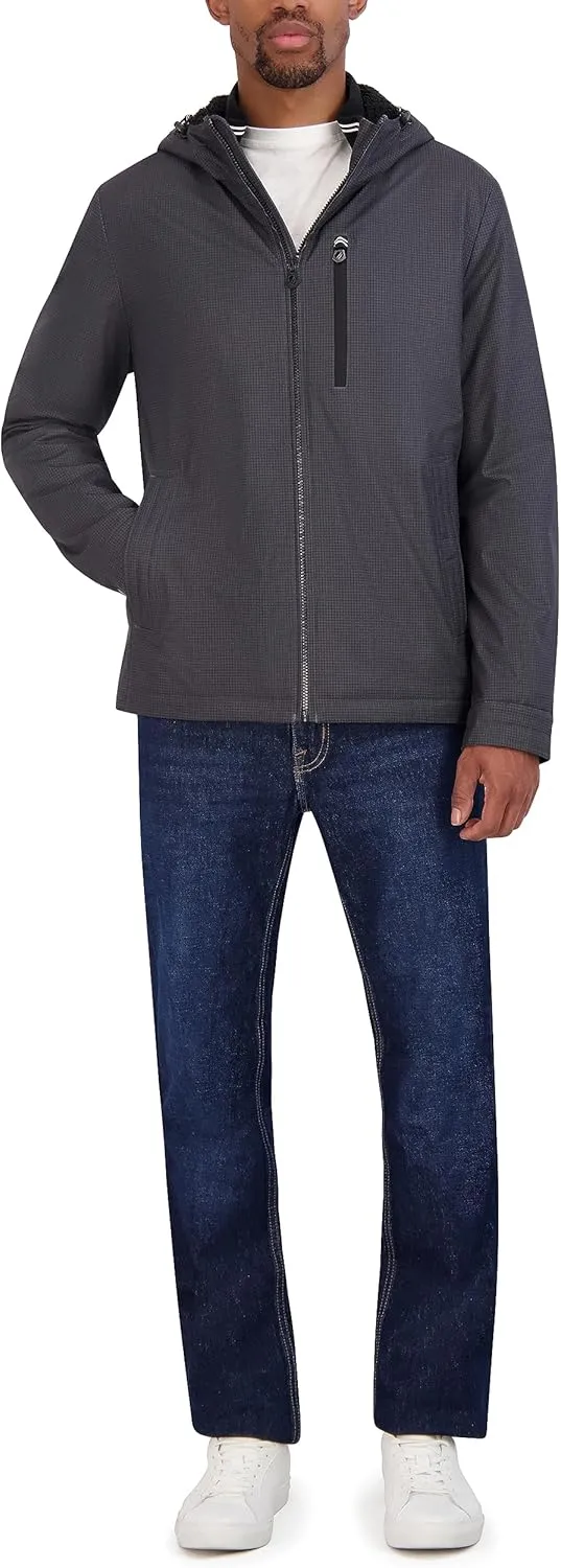 Nautica Men's Transitional Sherpa Lined Hooded Jacket
