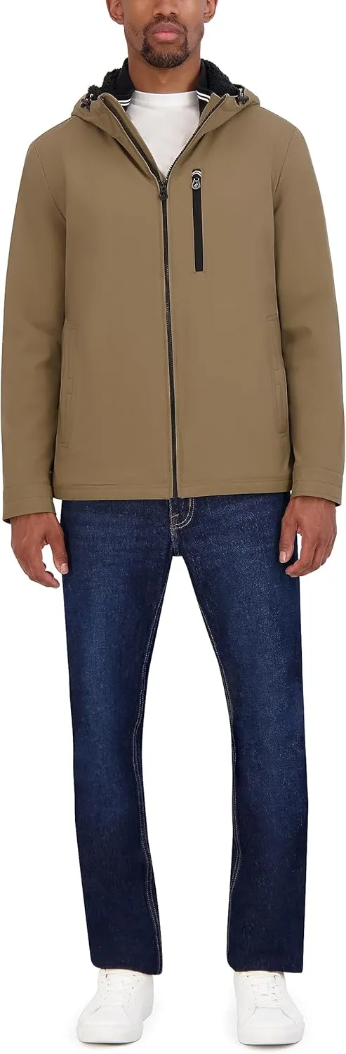 Nautica Men's Transitional Sherpa Lined Hooded Jacket