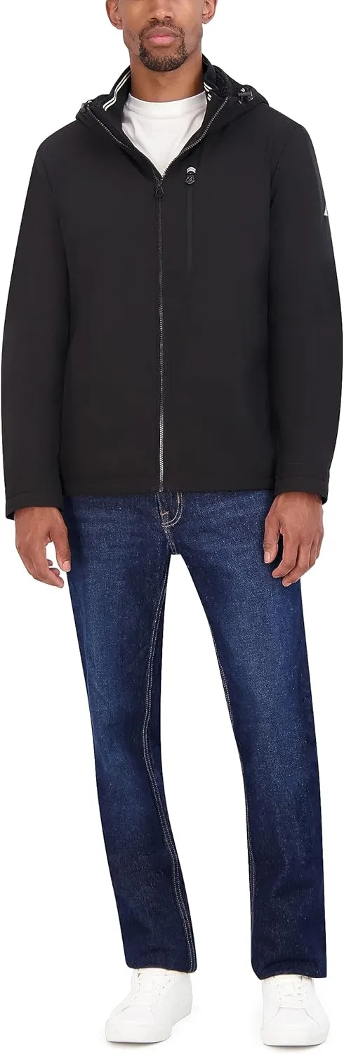 Nautica Men's Transitional Sherpa Lined Hooded Jacket