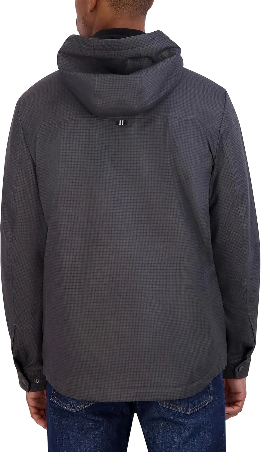 Nautica Men's Transitional Sherpa Lined Hooded Jacket