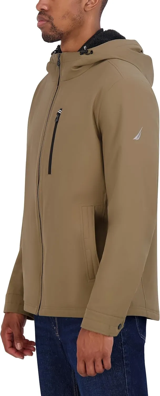 Nautica Men's Transitional Sherpa Lined Hooded Jacket