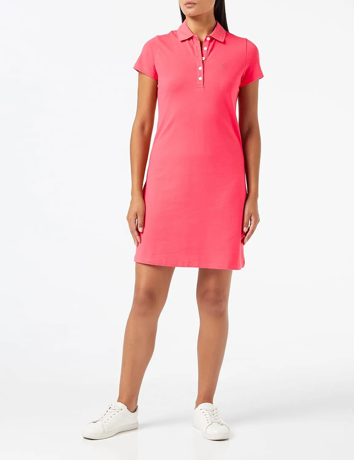 Nautica Women's Easy Classic Short Sleeve Stretch Cotton Polo Dress