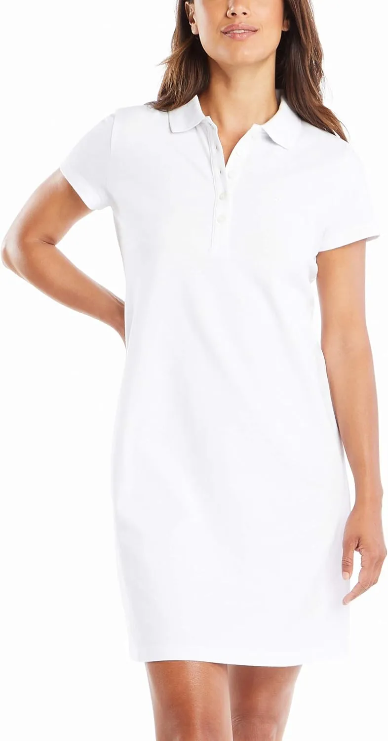 Nautica Women's Easy Classic Short Sleeve Stretch Cotton Polo Dress