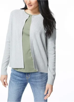 Nautica Women's Ribbed Open Layering Cardigan