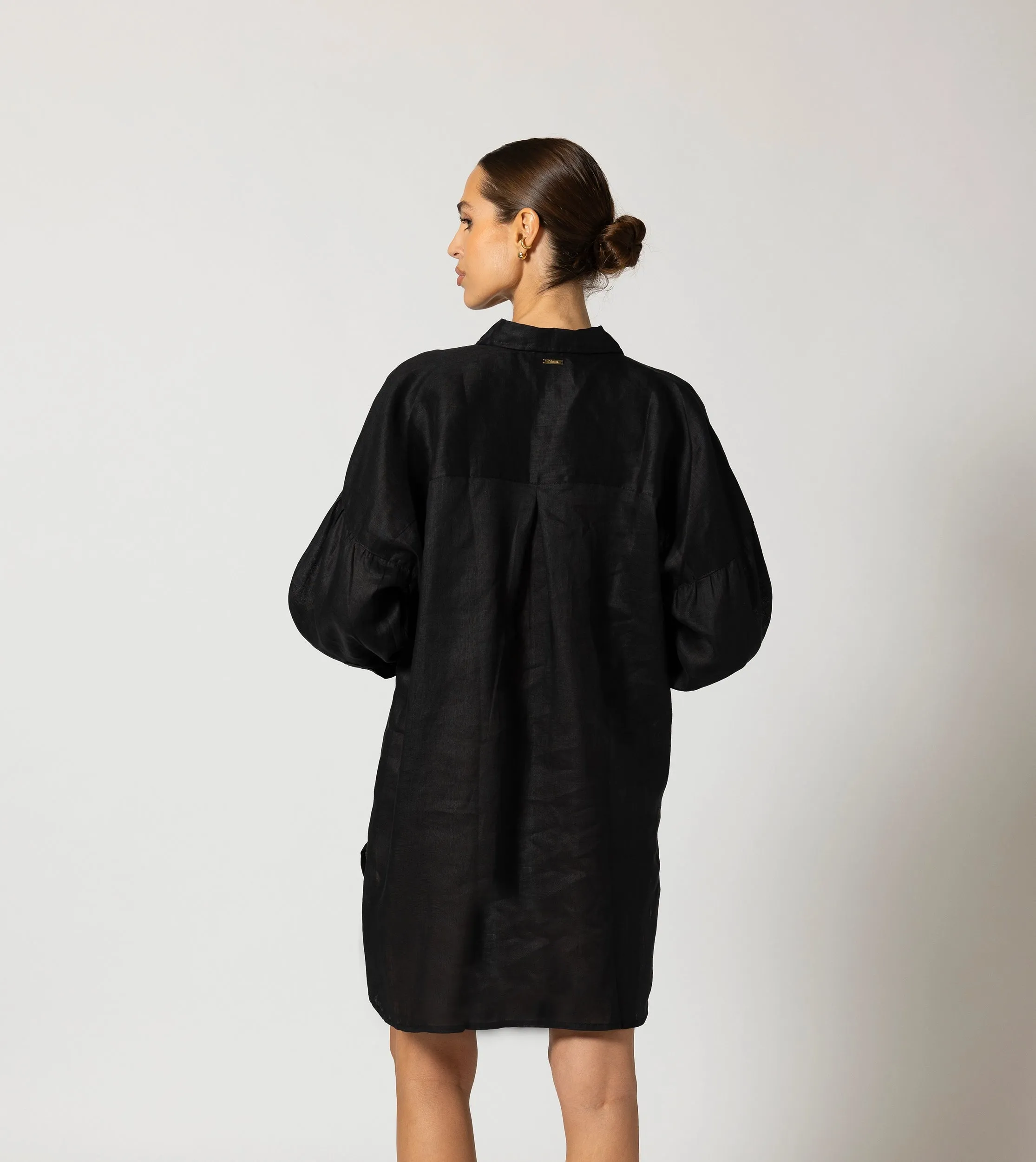 Nusa Button Up Top | Black