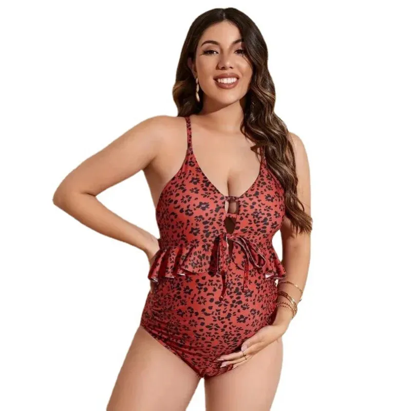 One Piece Swimsuit Maternity Tankinis Beachwear Pregnant Suit
