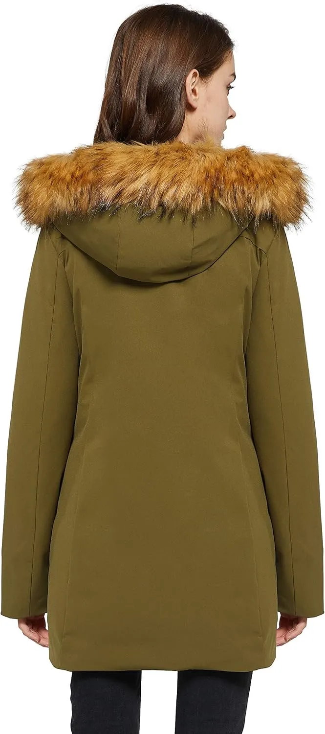 Orolay Women's Down Jacket with Removable Hood Winter Down Coat