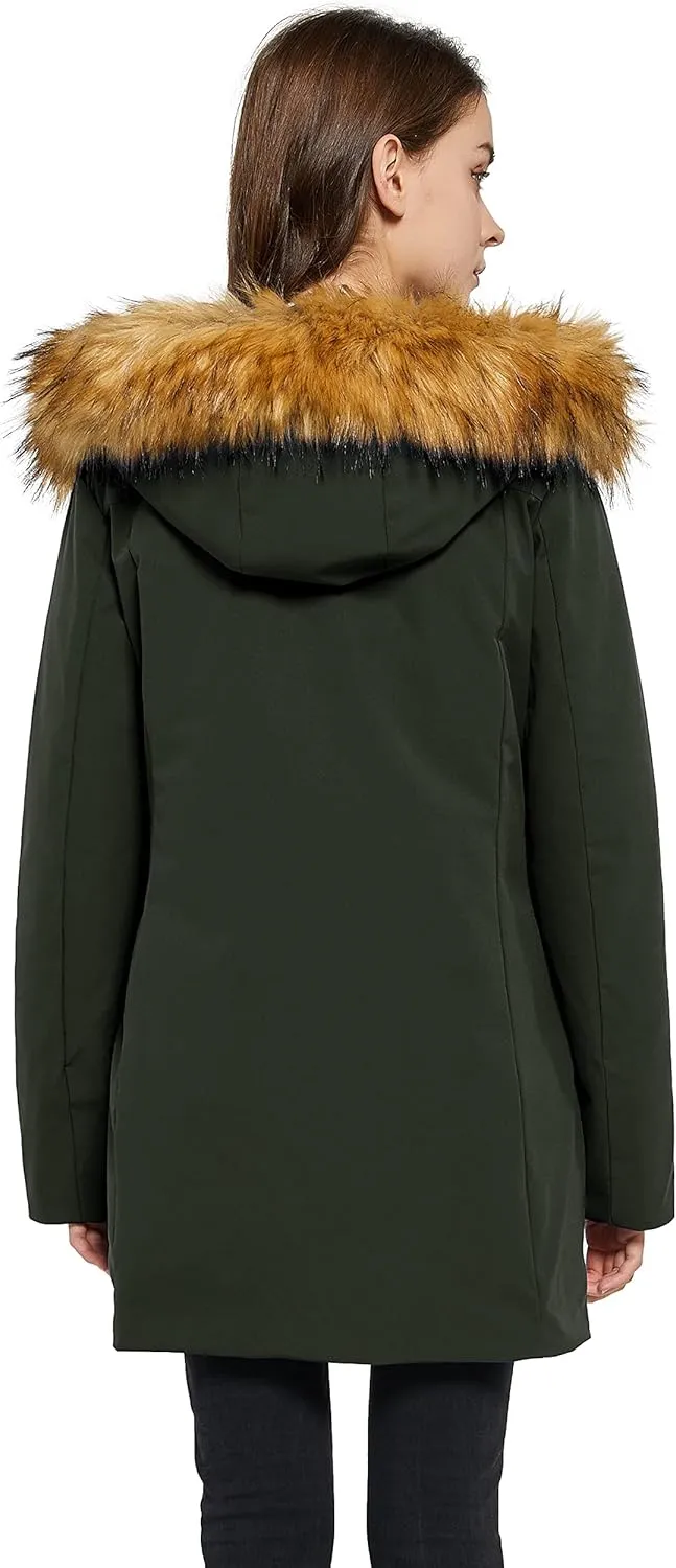 Orolay Women's Down Jacket with Removable Hood Winter Down Coat