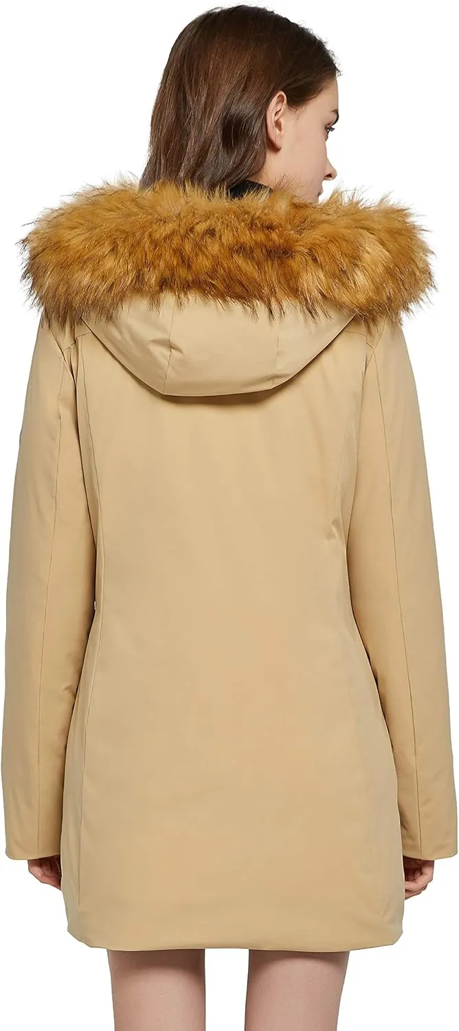 Orolay Women's Down Jacket with Removable Hood Winter Down Coat