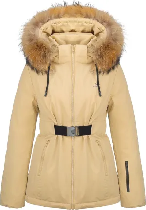 Orolay Women's Lightweight Plaid Down Coat Mid-Length Jacket with Oversize Pockets