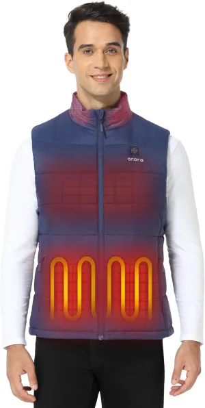 ORORO Men's Lightweight Heated Vest with Battery Pack (Charger Not Included)