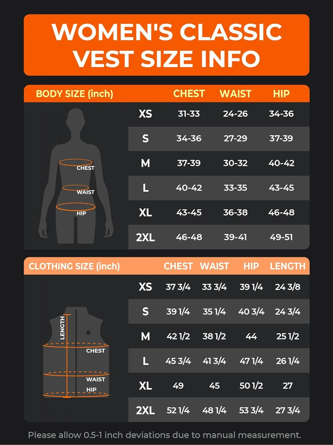ORORO Women's Lightweight Heated Vest with Battery Pack (Charger Not Included)