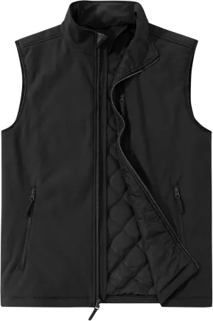 Outdoor Ventures Men's Casual Outerwear Vest Lightweight Winter Zip Up Sleeveless Jacket for Hiking Travel Golf Running