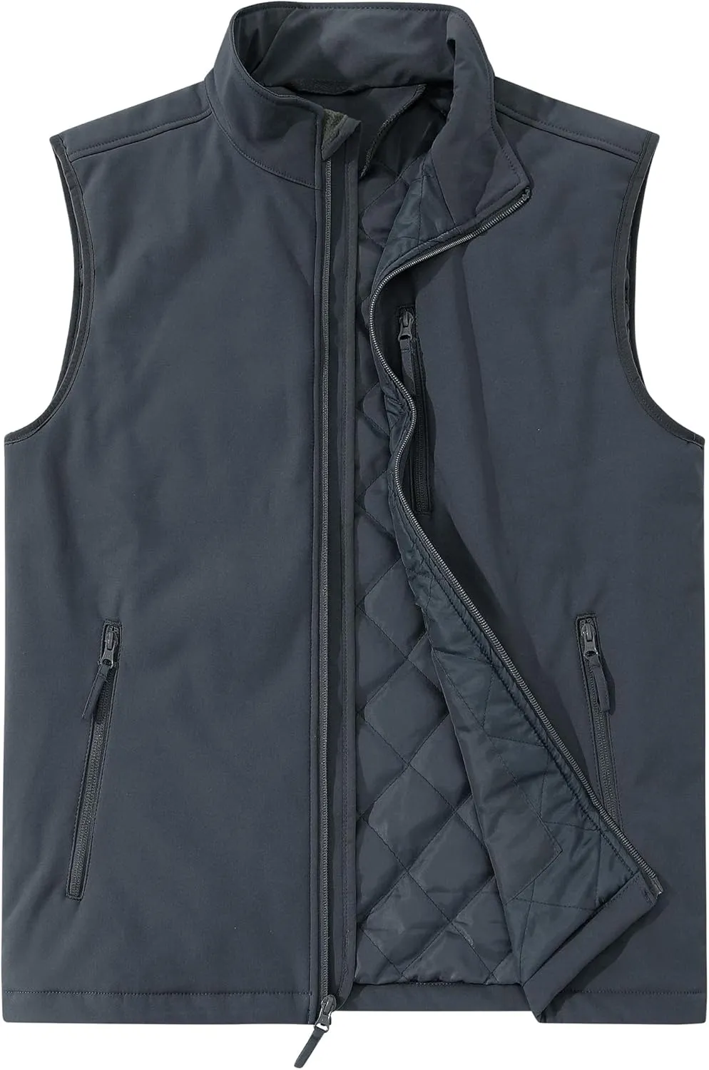 Outdoor Ventures Men's Casual Outerwear Vest Lightweight Winter Zip Up Sleeveless Jacket for Hiking Travel Golf Running