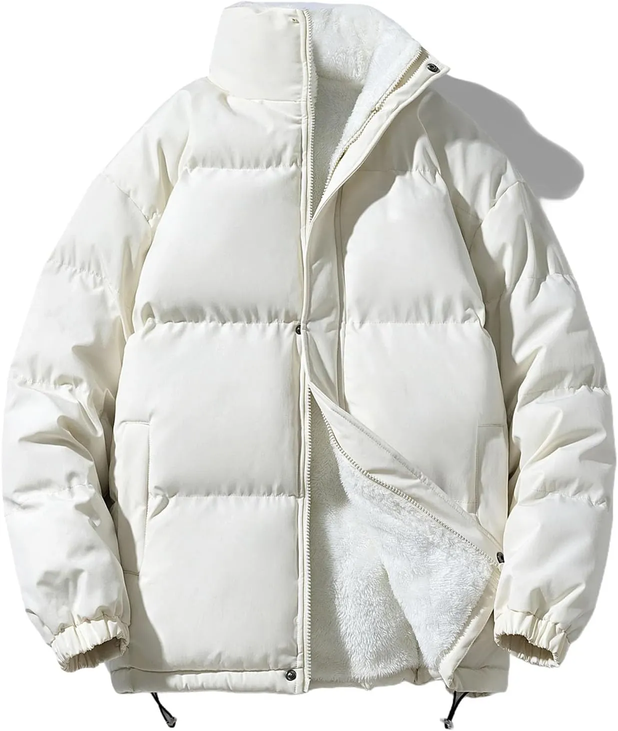 Pink Cotton-Padded Coats Women Thick Warm Fleece Lined Parka Jacket Outerwear Winter Coat Women Puffer Jacket