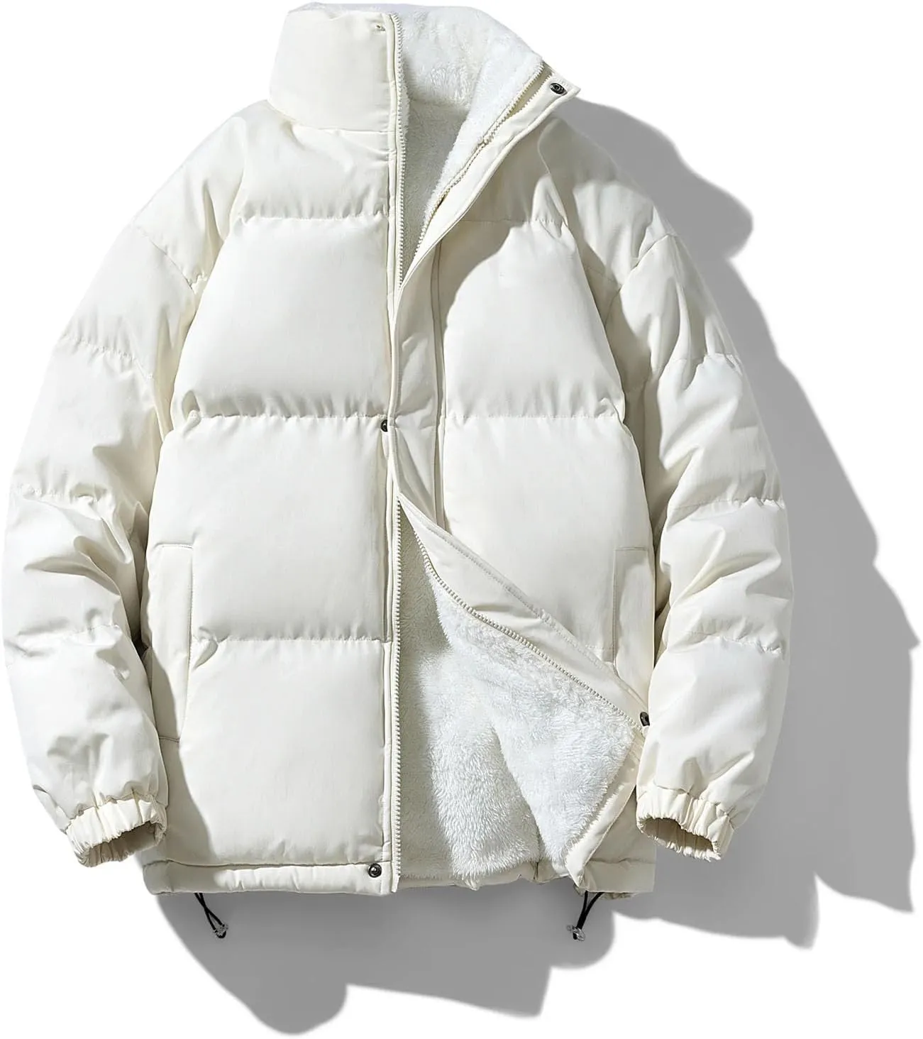 Pink Cotton-Padded Coats Women Thick Warm Fleece Lined Parka Jacket Outerwear Winter Coat Women Puffer Jacket
