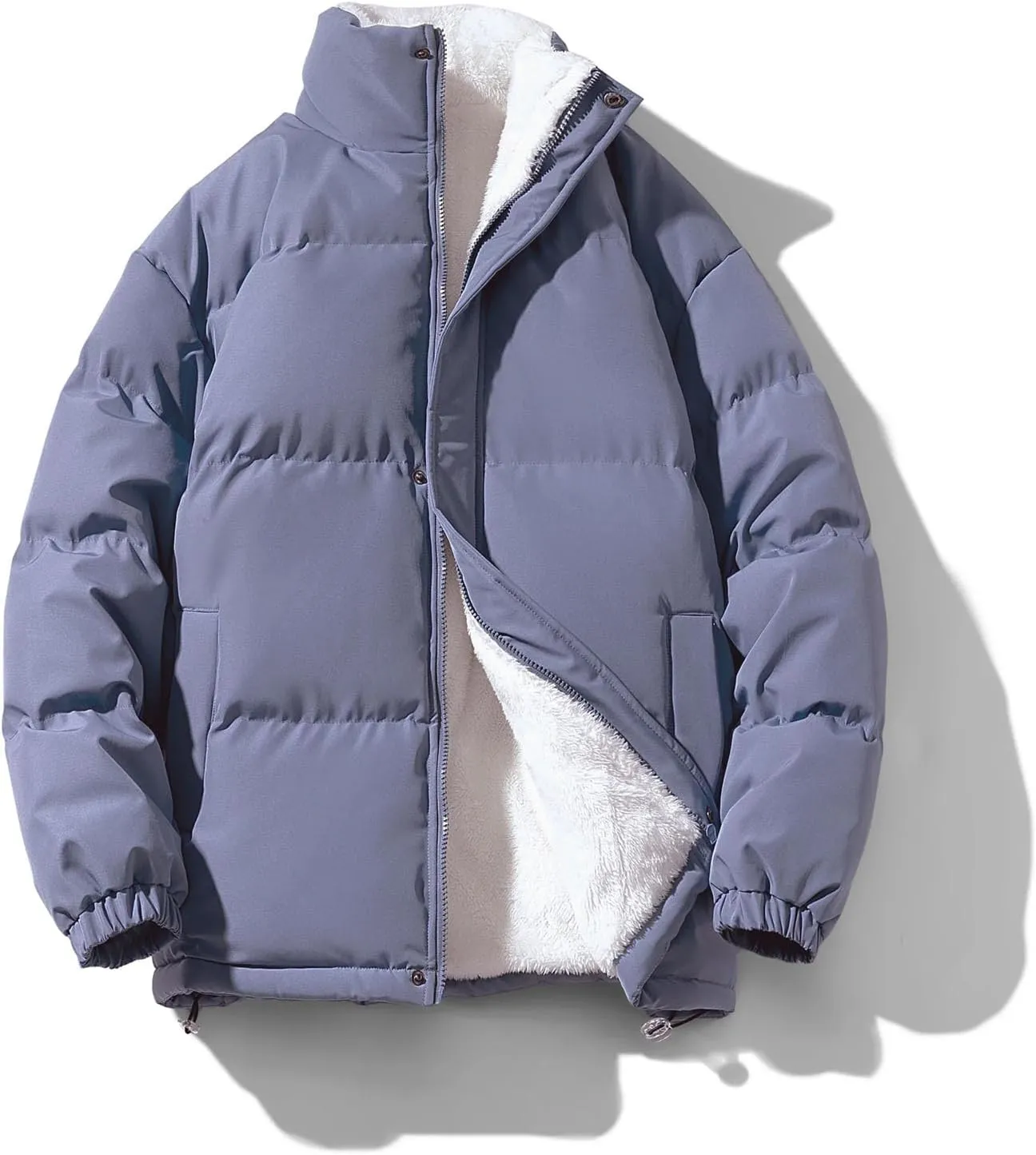 Pink Cotton-Padded Coats Women Thick Warm Fleece Lined Parka Jacket Outerwear Winter Coat Women Puffer Jacket