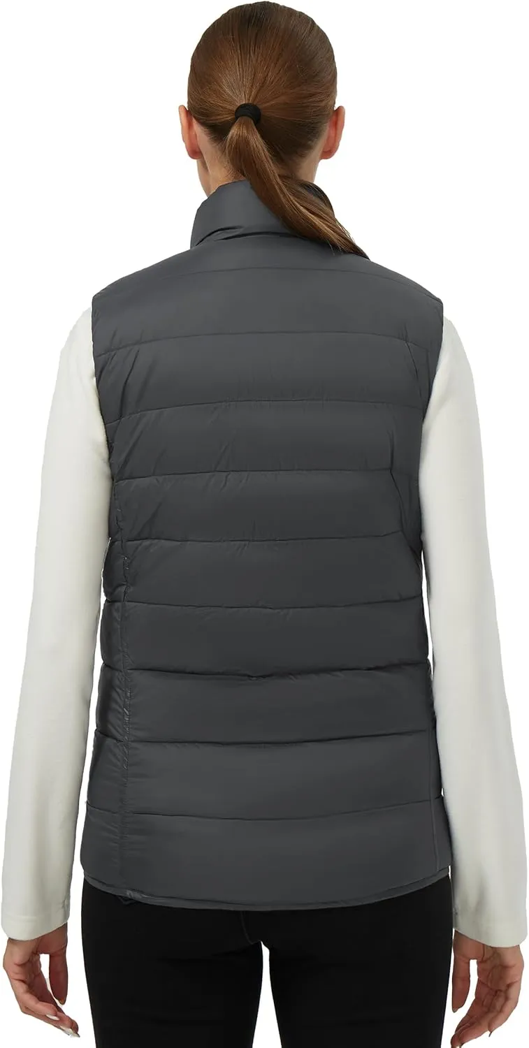 Pioneer Camp Puffer Vest Women Lightweight Packable Sleeveless Bubble Quilted Zip Up Padded Warm Winter Outerwear Puffy Vests
