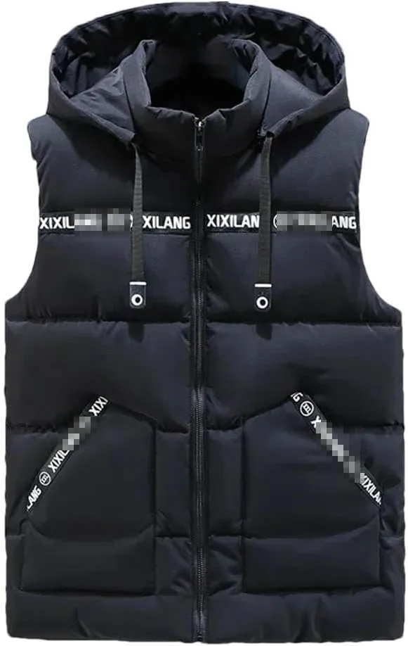 Plus Size Men Sleeveless Jacket Winter Hooded Cotton Padded Vest Man Warm Camo1 Waistcoat