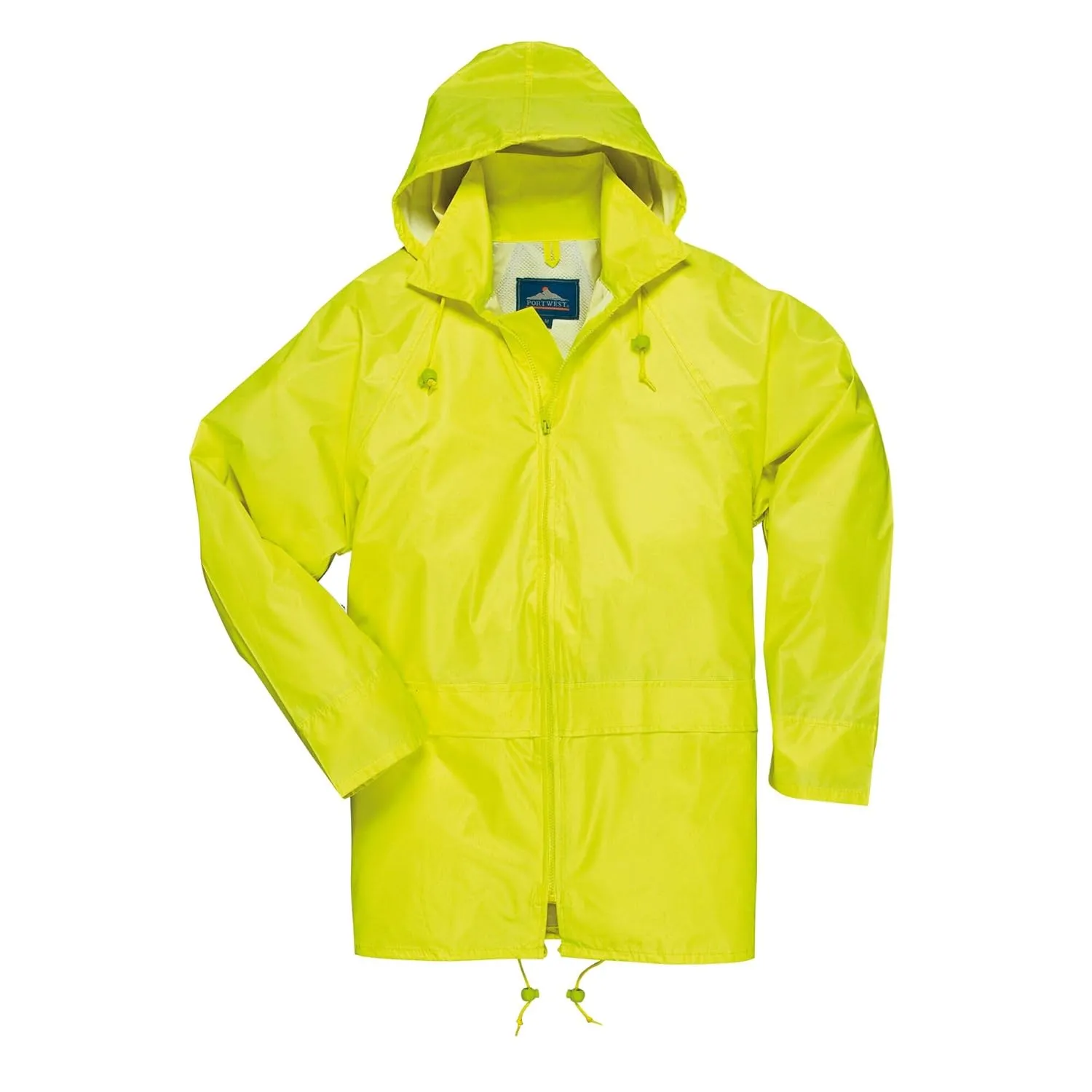 Portwest US440 Classic Waterproof Rain Jacket wth Pack Away Hood & Sealed Seams, Yellow, 6XL