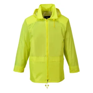 Portwest US440 Classic Waterproof Rain Jacket wth Pack Away Hood & Sealed Seams, Yellow, 6XL