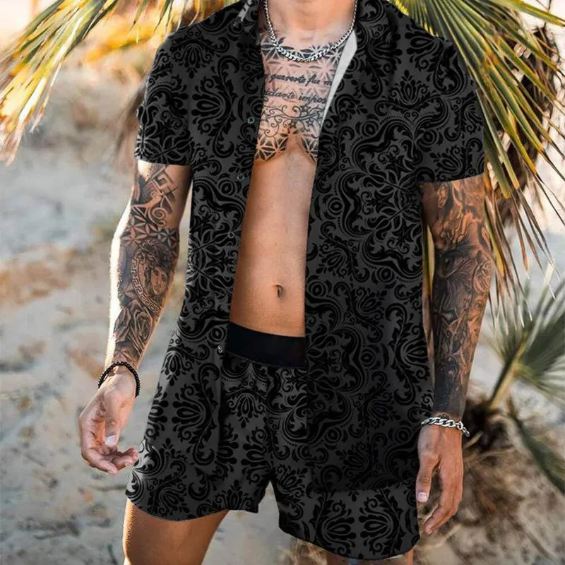 Printed Quick-dry Shirt Set 36291829L