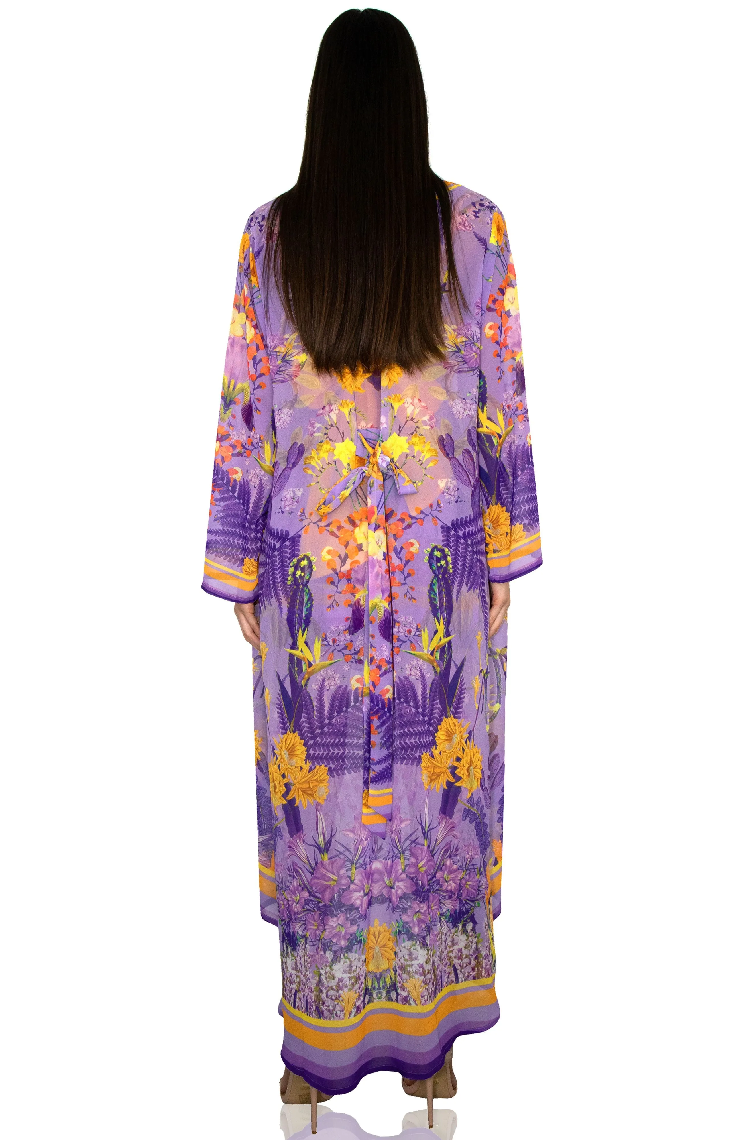 Purple Beach Kimono Cover Up