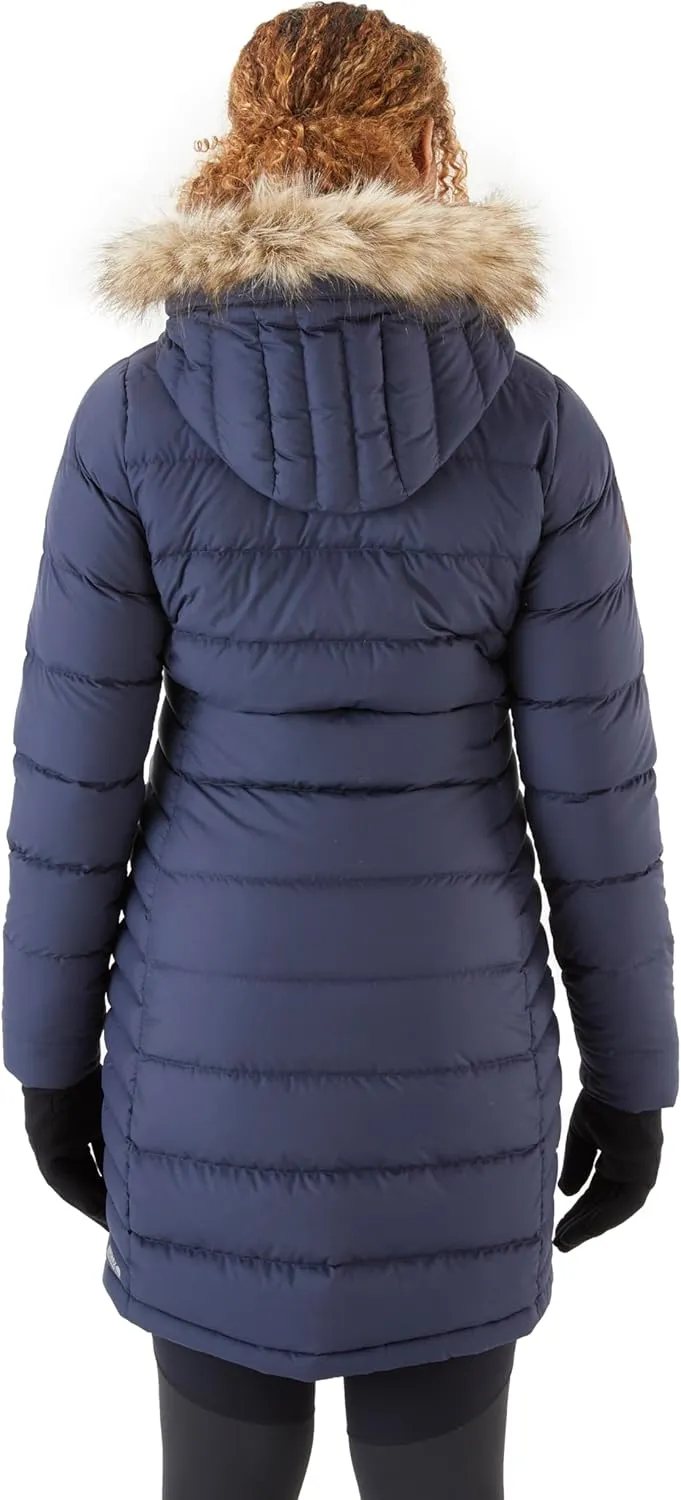 Rab Women's Deep Cover 700-Fill Long Down Parka Winter Coat for Hiking and Apres-Ski