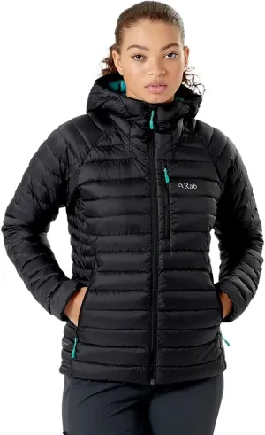 Rab Women's Microlight Alpine 700-Fill Down Hooded Puffer Jacket for Hiking & Skiing