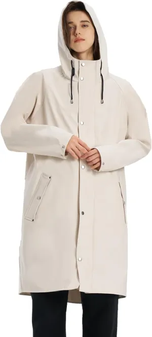 Raincoat for Women Waterproof Rain Jackets with Hooded Hiking Coat Outdoor Lightweight Windbreaker Hood Trench Coat