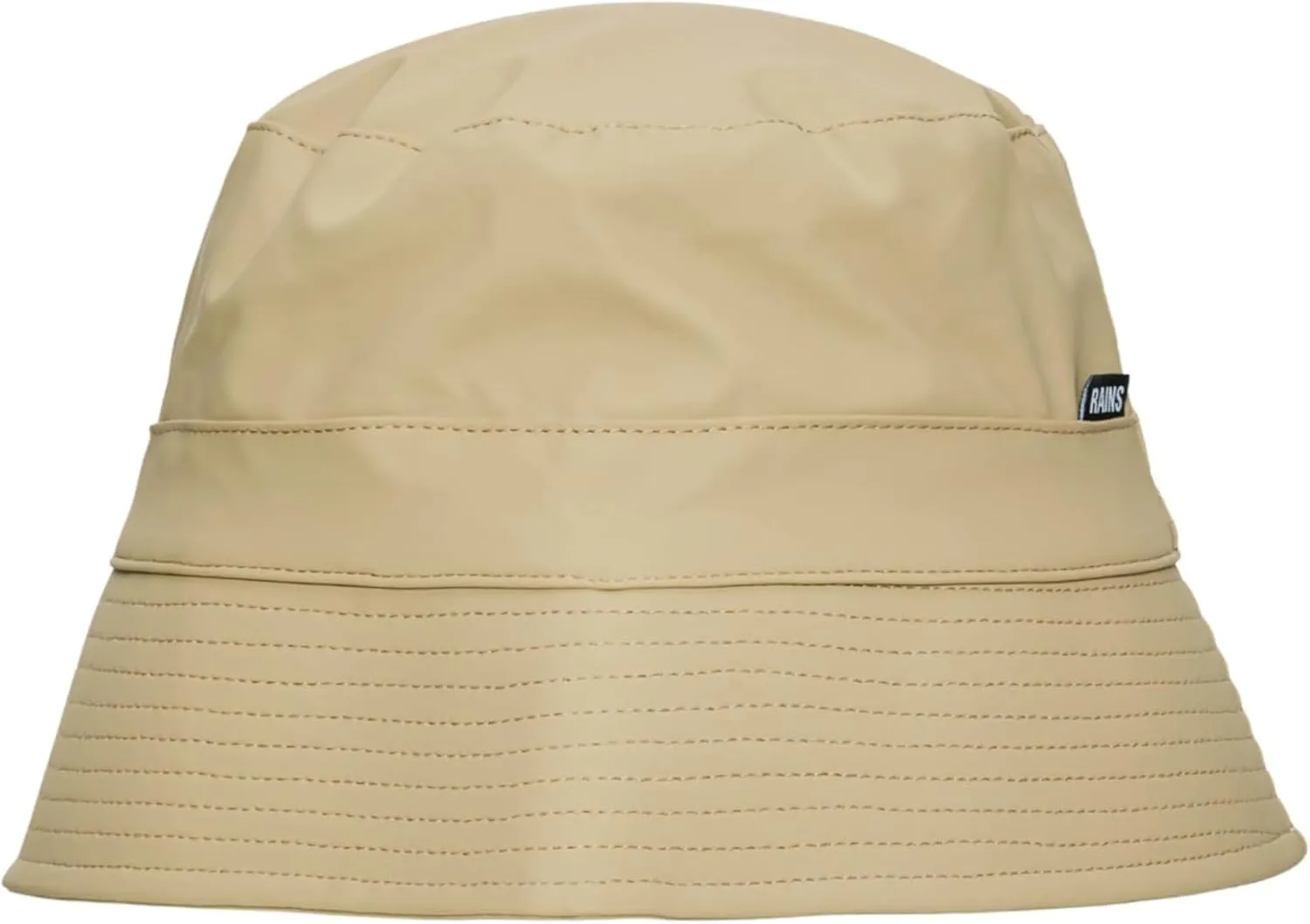 RAINS Bucket Hat - Lightweight PU Fabric, Soft Lining, Modern Design with Vertical Rim & Stitch Details for Comfort
