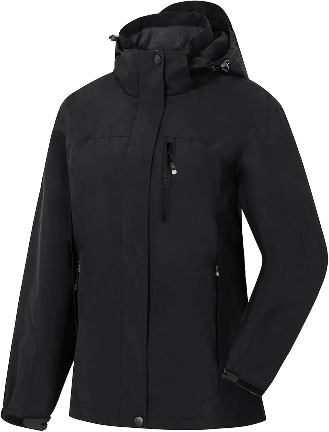 SaphiRose Womens Waterproof Rain jacket Lightweight Active Outdoor Raincoat with Removable Hood
