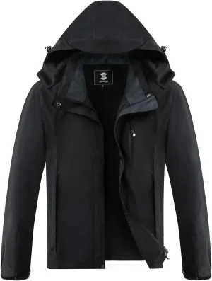 SaphiRose Womens Waterproof Rain jacket Lightweight Active Outdoor Raincoat with Removable Hood