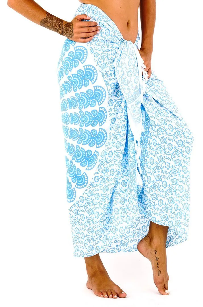 SHU-SHI Women Beach Cover Up Sarong Swimsuit Cover-Up Pareo Coverups Print