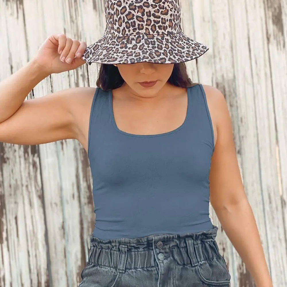 skinnytees Women's Basic Wide Strap Cami