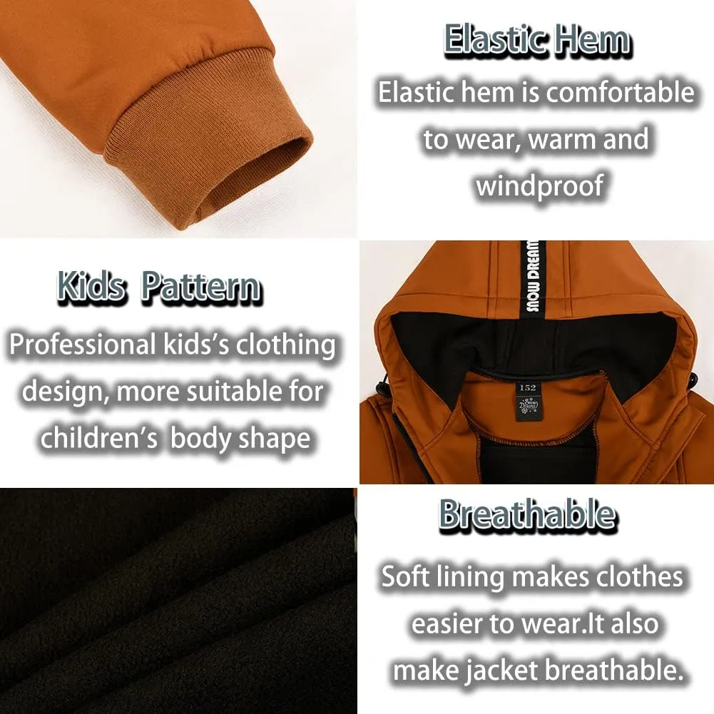 SNOW DREAMS Boys Spring Fall Winter Jacket Boys' Outerwear Jackets & Coats Hooded Waterproof