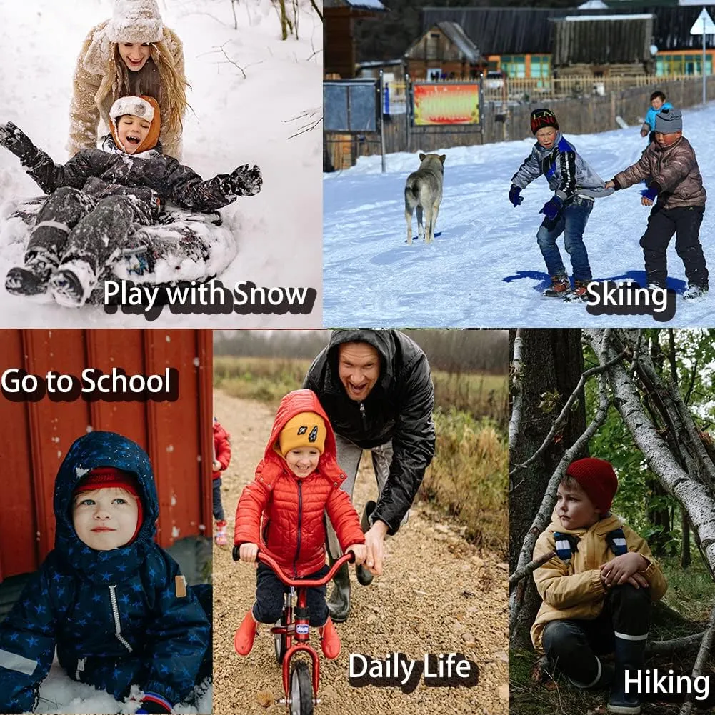 SNOW DREAMS Boys Winter Coat Ski Jacket Puffer Fleece Lined Waterproof Camouflage Warm Hooded Outerwear