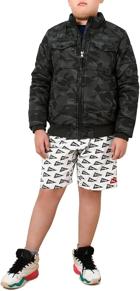 SNOW DREAMS Boys Winter Coat Ski Jacket Puffer Fleece Lined Waterproof Camouflage Warm Hooded Outerwear