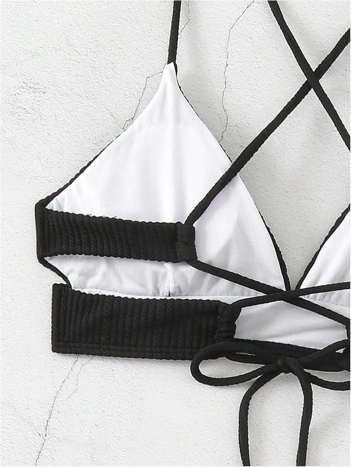 SOLY HUX Women's Criss Cross Back Bathing Suits Top Push Up Bikini Swimsuit Tops Only