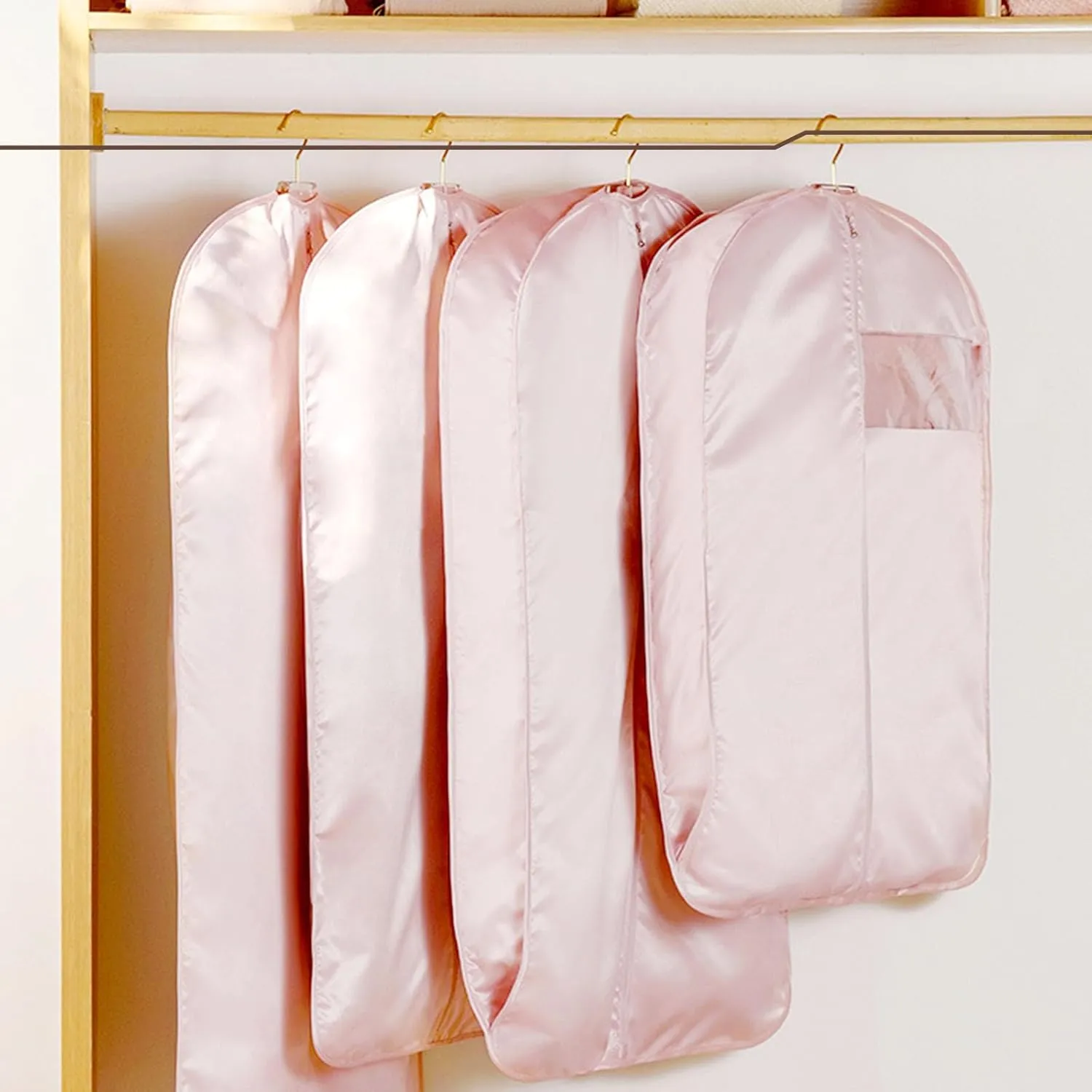 Space Saving Hanging Garment Bag with Self Compression Zipper, 2025 New Creative Closet Clothes Storage Bags, Household Hanging Clothes Dust Cover for Coats,Down,Jackets,Suits (Blue, Large)