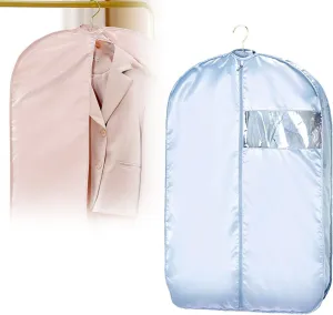 Space Saving Hanging Garment Bag with Self Compression Zipper, 2025 New Creative Closet Clothes Storage Bags, Household Hanging Clothes Dust Cover for Coats,Down,Jackets,Suits (Blue, Large)