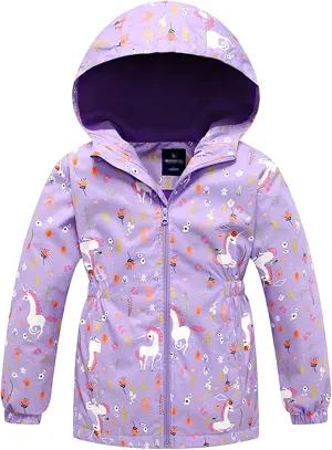 Sport Specific Clothing Hooded Girls Windproof Jacket Hiking Outdoor Recreation Coats Zip Up Kids Trench Outerwear