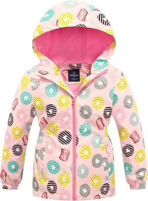 Sport Specific Clothing Hooded Girls Windproof Jacket Hiking Outdoor Recreation Coats Zip Up Kids Trench Outerwear