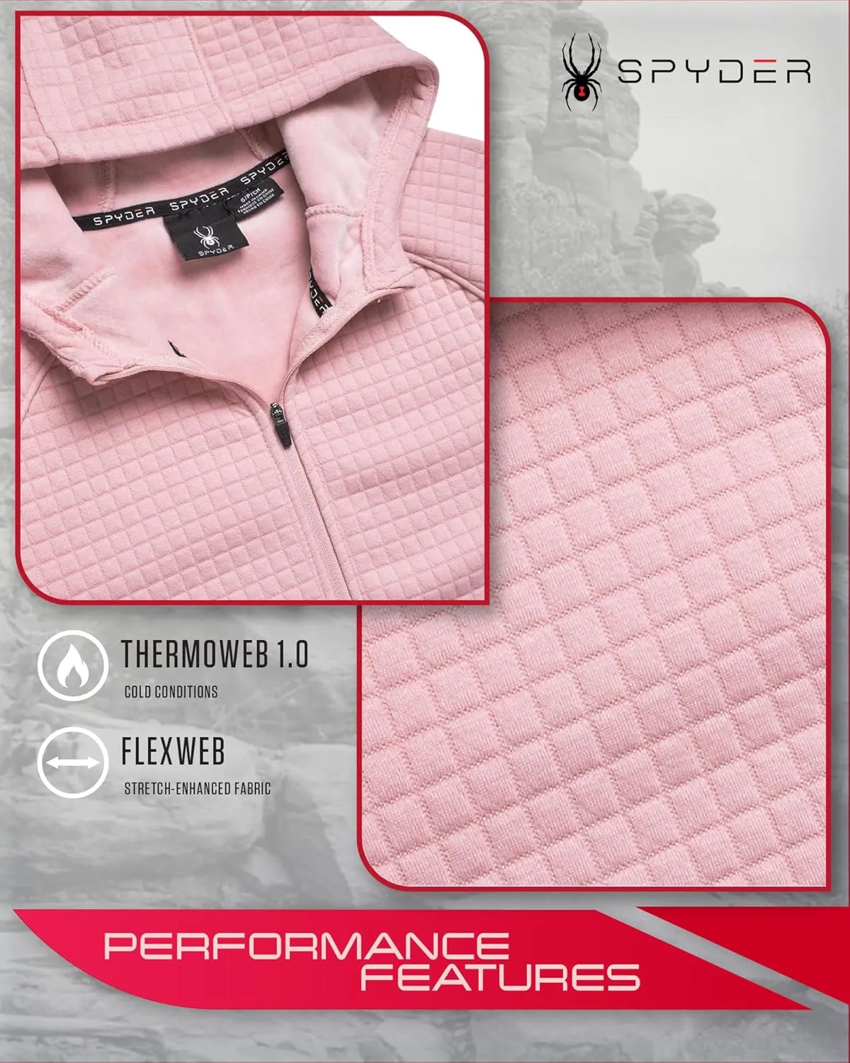 Spyder Women's Active Sweatshirt - UPF 30  Heavyweight Fleece Wind-Resistant Performance Sweatshirt for Women (Sizes: S-XL)