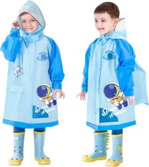 SSAWcasa Toddler Rain Jacket Girls, Kids Rain Poncho Coat with Hood, Children Baby Boys Raincoat Rainwear Gear Outerwear
