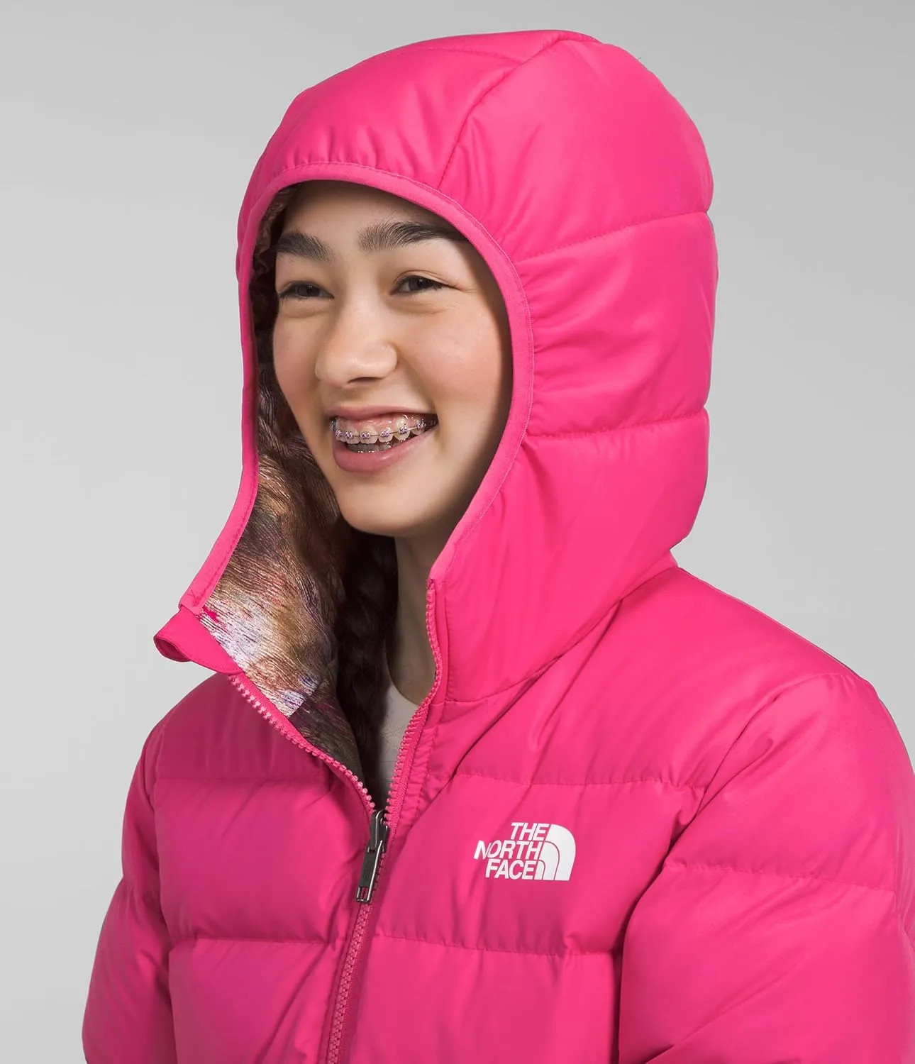 THE NORTH FACE Girls Reversible North Down Hooded Jacket (Little Kids/Big Kids)